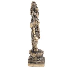 Brass  Lord Jaganath Vishnu Statue Standing On A Lotus Base