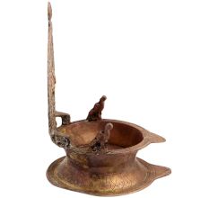 Brass Oil Lamp Diya Ashtavinayak And Laxmi form
