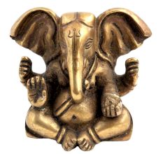 Brass Ganesha Statue Blessing Pose And Large Ears