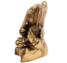 Brass Ganesha Statue Blessing Pose And Large Ears