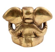 Brass Ganesha Statue Blessing Pose And Large Ears