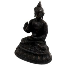 Black Brass Meditating Buddha Tibetans Art
