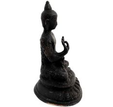 Black Brass Meditating Buddha Tibetans Art
