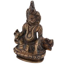Brass Kuber God Statue Chinese Temple Art
