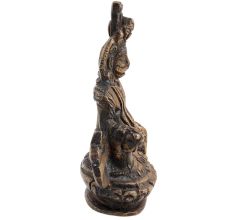 Brass Kuber God Statue Chinese Temple Art