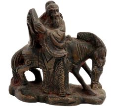 Brass Chinese Old Man Statue On A Horse