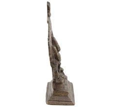 Brass Statue Of lord Vishnu Prabhavali  Two Consorts  Deivanai and Valli