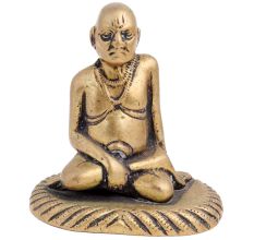 Brass Sitting Guru Statue