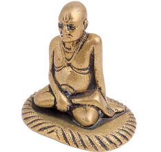 Brass Sitting Guru Statue