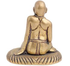 Brass Sitting Guru Statue