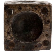 Old Brass Six Sided Dice Paper Weight