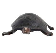 Intricately Carved Black  Brass Turtle Figurine Feng Shui Gift