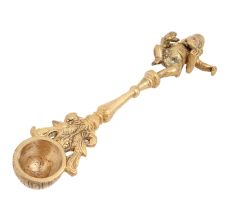 Brass Spoon Ganesh Statue on Top