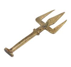 Holy Brass Shiva Trishul With Handle