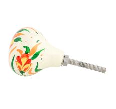 White & Yellow Colourful Wooden Knob