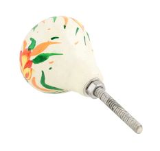 White & Yellow Colourful Wooden Knob