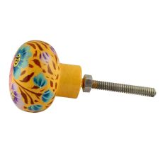 Red & Blue Colourful Designer Wooden Knob