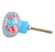 Red & Blue Beautiful Wooden Knob