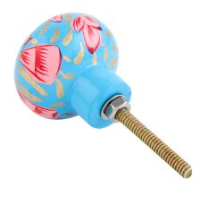 Red & Blue Beautiful Wooden Knob