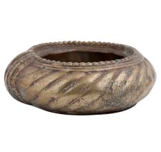 Tribal Round Brass Spiral Design Ashtray