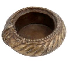 Tribal Round Brass Spiral Design Ashtray