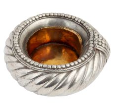 Brass Spiral Design Ashtay  With Silver Finish
