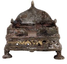 Old Used Brass Krishna Bed Temple Decoration