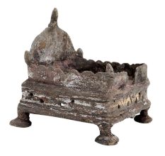 Old Used Brass Krishna Bed Temple Decoration