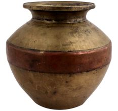 Unique Brass Copper Ganga Jamuna Holy Water Pot Kalash