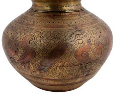 Peacock Engraved Ganga Jamuna Holy Water Pot