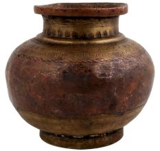 South India Brass Copper Ganga Jamuna Pot