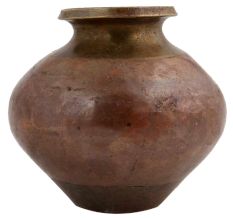 Copper And Brass Ganga Jamuna Temple Water Pot