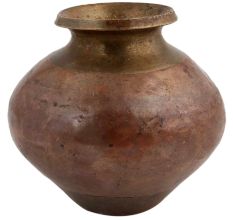 Copper And Brass Ganga Jamuna Temple Water Pot