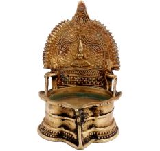 Hindu God Laxmi Diya Brass Oil Lamp