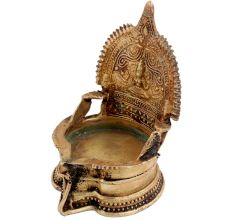 Hindu God Laxmi Diya Brass Oil Lamp