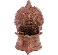 Religious Gaja Lakshmi Brass Oil Lamp