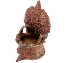 Religious Gaja Lakshmi Brass Oil Lamp