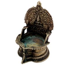 Religious Goddess Lakshmi Brass Oil Lamp