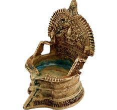 Authentic Brass Lakshmi oil Lamp Gajalakshmi Vilakku Diya