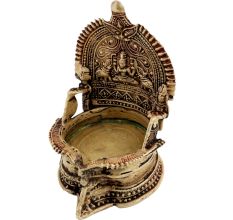 Engraved Brass Goddess Laxmi Worship