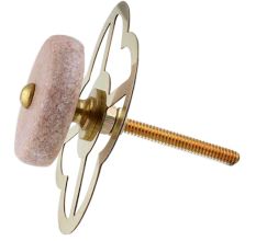 Baby Pink Pink Stone Flat Dresser Knob