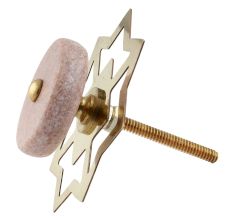 Baby Pink Pink Stone Flat Dresser Knob
