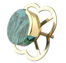 Green Texture Stone Brass Cabinet knob