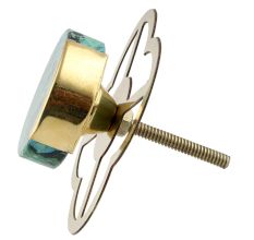 Green Texture Stone Brass Cabinet knob