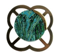 Green Texture Stone Brass Cabinet knob