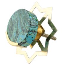 Green Texture Stone Brass Cabinet knob