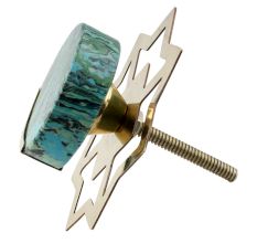 Green Texture Stone Brass Cabinet knob