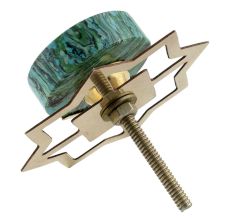 Green Texture Stone Brass Cabinet knob