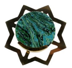 Green Texture Stone Brass Cabinet knob