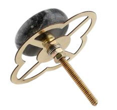 Grey Stone Flat Dresser Knob
